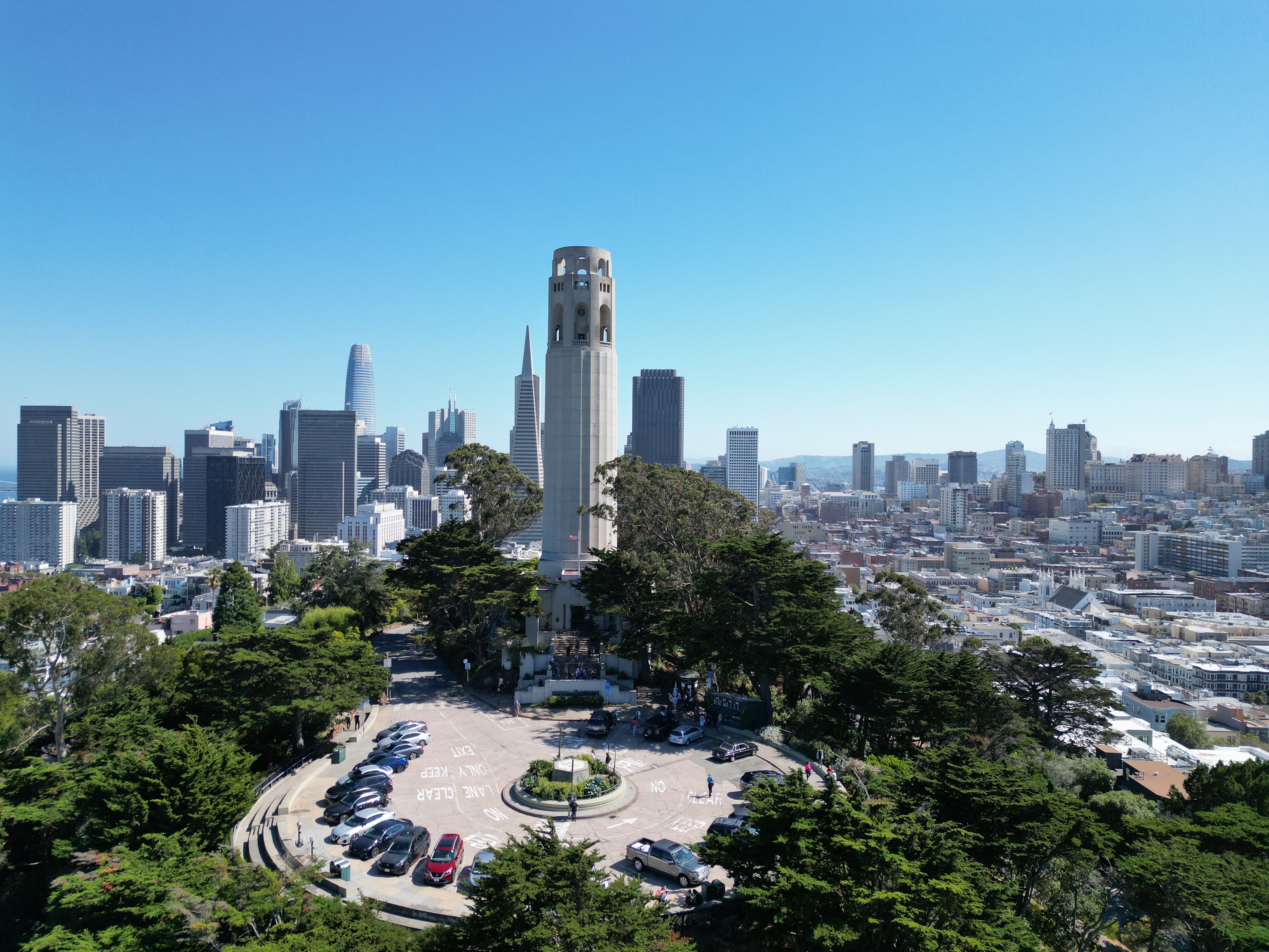 Drone aerial photography of cityscape in San Francisco, CA